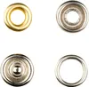 Four different components of a snap fastener set are displayed against a white background. Produktbild-Vorschau