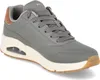A single gray Skechers Uno shoe is shown from a side-angle against a white background. Voir les images du produit
