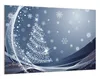 Wallario Wandbild Glitzernder Tannenbaum mit Schneeflocken, Produktbild-Vorschau 2