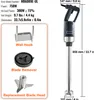 A commercial immersion blender with its accessories and specifications displayed. Anteprima dell’immagine prodotto