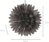 A gray paper star decoration is shown against a white background with size indicators. Produktbild-Vorschau