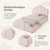 MODFU Kinderbed 90x200, gestoffeerd bed met zachte fluwelen Productafbeelding-voorbeeld 6