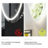 A split image showing two different mirror designs, one with a red cross indicating a flaw and another with a green checkmark indicating a desirable feature. Anteprima dell’immagine prodotto