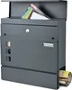 A gray mailbox with a newspaper slot and a place for mail to be inserted. Produktbild-Vorschau