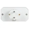 Logilink Steckdosenadapter 2x Euro und 1x Schukon weiß Náhľad obrázku produktu 4