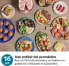A collage of various food items and a text overlay with promotional information, laid out on a wooden table. Náhľad obrázku produktu