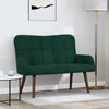 vidaXL 2-Sitzer Sofa Dunkelgrün 115 x 61 x 87 cm Samt (V) Produktbild-Vorschau 2