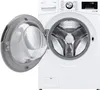 A white LG washing machine with the door open, showing the drum. Náhľad obrázku produktu