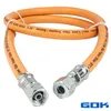 GOK Gummi - Schlauchleitung Gas G1/4 LH-ÜM x RVS Ø 8 mm, Produktbild-Vorschau 3