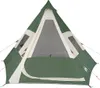 vidaXL Tipi-Campingzelt 7 Personen Grün Wasserdicht Produktbild-Vorschau 4