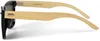 styleBREAKER Uni Monoglas Nerd Sonnenbrille mit Bambus Produktbild-Vorschau 3