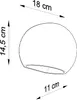 Wandleuchte Keramik GLOBE 1xE27 15W Keramik 14.5x11x18cm Produktbild-Vorschau 5