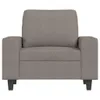 Sessel mit Hocker Taupe 60 cm Stoff Produktbild-Vorschau 4