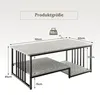 COSTWAY Couchtisch aus Kunst-Marmor, Rechteckiger Produktbild-Vorschau 7