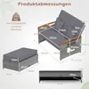 COSTWAY Záhradná sedačka z umelého ratanu s možnosťou Náhľad obrázku produktu 3