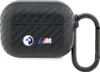 A black carbon fiber textured AirPods Pro case with BMW and M logos, and a carabiner clip. Voir les images du produit