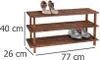 Kesper Schuhregal, Tannenholz dunkel 3 stöckig, 69733 Produktbild-Vorschau 4