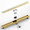 Duschrinne – 90 cm – Gold – Standardrost – Edelstahl – mit Produktbild-Vorschau 4