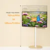 A TV stand with a screen displaying a butterfly and flowers. Produktbild-Vorschau