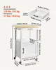 VEVOR Carrello da Cucina con Anta Singola, Carrello Mobile Anteprima dell’immagine prodotto 4