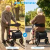 COSTWAY Składany, lekki rollator z siedziskiem, 2w1 wózek Podgląd zdjęcia produktu 2