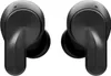A pair of black wireless earbuds. Produktbild-Vorschau