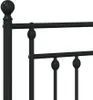 A close-up shot of a black metal bed frame. Podgląd zdjęcia produktu