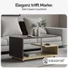 CASARIA® Tavolino Orlando 95x55x50cm 3 Ripiani Legno Anteprima dell’immagine prodotto 2