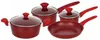 Herzberg HG-04715RED: 7 Pieces Marble Coated Cast Iron Voir les images du produit 1