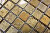 Mosaikfliese Transluzent Glasmosaik Crystal gold Struktur Produktbild-Vorschau 2