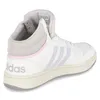 A side view of a white Adidas sneaker with gray and pink accents. Podgląd zdjęcia produktu