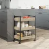 vidaXL Kuchyňský vozík Sonoma dub 50x30x70 cm materiál na Náhled obrázku produktu 4