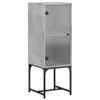 Beistellschrank mit Glastür Betongrau 35x37x100 cm Produktbild-Vorschau 1