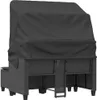 vidaXL Gartensofa 2-Sitzer mit Dach und Hockern Schwarz Produktbild-Vorschau 7