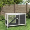 vidaXL Králíkárna Grey 103x44x69,5 cm Borovicový masiv Náhled obrázku produktu 2