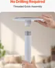 Hands assembling a white floor-standing safety handle by screwing a part into another. Anteprima dell’immagine prodotto