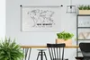 MuchoWow® Wandteppich Wandbehang Weltkarte - Zitat - Reisen Produktbild-Vorschau 2