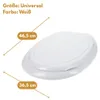 Toilettendeckel Universalgröße Klodeckel Weiß Klobrille O Produktbild-Vorschau 2