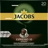 A box of Jacobs Espresso 10 Intenso coffee capsules. Náhled obrázku produktu