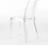 A clear studio shot of a transparent polycarbonate chair against a white background. Anteprima dell’immagine prodotto
