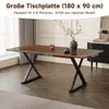 Flieks Esstisch mit Metallbeine, bietet Platz für 6-8 Produktbild-Vorschau 8