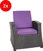 Sada 2 podsedákov na stoličky | Podsedák 50x55x50 fialový | Náhľad obrázku produktu 3