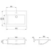 vidaXL Cuvette en granit 600×450×120 mm blanc Voir les images du produit 7