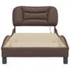 vidaXL Bettgestell mit LED ohne Matratze "Hvar" Braun Produktbild-Vorschau 6