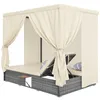 Chaise longue double de jardin avec pare-soleil, chaise Voir les images du produit 7