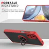A product image showing a phone case with a kickstand and ring holder, with text describing its features. Produktbild-Vorschau