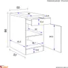 Küchenunterschrank - 50 cm breit - Weiß – Nawa Produktbild-Vorschau 6
