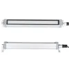 Two identical LED light bars are shown against a white background. The top bar is illuminated, while the bottom bar is not. Podgląd zdjęcia produktu