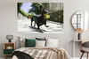 MuchoWow® Poster Ein schwarzer Dachshund mit einem Produktbild-Vorschau 4