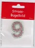 Ma226961 silber-rot Straßbügelbild Zahl 9 Produktbild-Vorschau 1